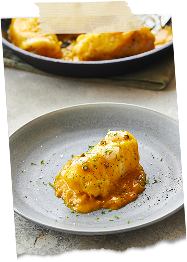 Monkfish with Mango glaze