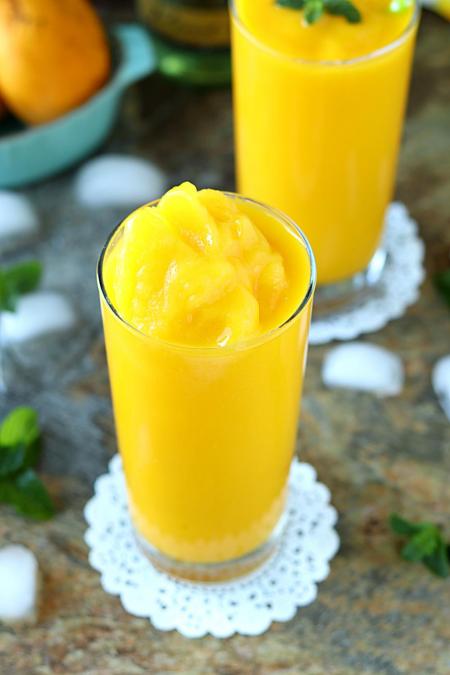 Quick Mango Vodka Frozen Slushie Recipe For The Perfect Summer Evening Indoors!