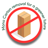 Mono carton packaging icon